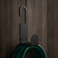 2 Pieces Metal Wall-Mounted Hose Holder Compact Garden Hose Hanger Long-Lasting Hardware Rustproof for Patio