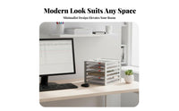 Multi-Layer A4 Paper Cabinet Label Slots Multi-Drawer Storage Unit Non-Slip Base