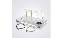 Coffee Rinsing Work Surface Built-in Cup Washer with Faucet Heavy Duty Tea Making Tray with Drain for Baristas