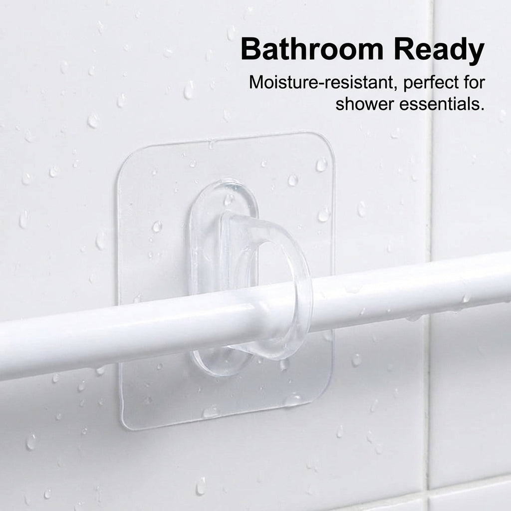 Round Single Hook for Home Organization and Storage, Modern No Drill Acrylic Wall Holder with Strong Adhesive
