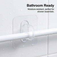 Round Single Hook for Home Organization and Storage, Modern No Drill Acrylic Wall Holder with Strong Adhesive