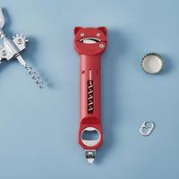Multifunctional Bottle Opener Non-Slip Grip Multifunctional Opener Tool Manual Corkscrew for Seniors, Home Bar, Picnic, RV Travel