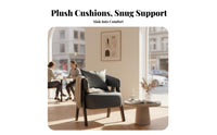 Italian design Upholstered sidechair Modern Design Upholstered Tub Chair Minimalist Aesthetic Lounge Seating Thick Cushioning for Interior Designers, Apartment Dwellers, Cafe, Reception Area, Hotel Lobby, Office