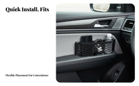 Multi-Functional Car Storage Net Bag Easy to Install Stick on Mesh Organizer Space Saving for Rideshare Drivers, RV Owners, Home, Office