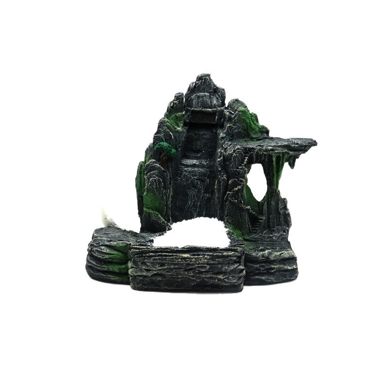 Factory Direct Aquarium Decoration Resin Rockery Sandfall Waterfall Fish Tank Landscaping