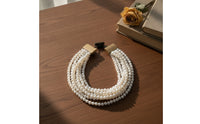 Layered Pearl Necklace Elegant Layered Necklace Versatile Jewelry for Brides, Weddings