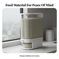 Airtight Seal Rice Dispenser Moisture-Proof Rice Storage Bin Dustproof for Countertop, Pantry, Narrow Areas