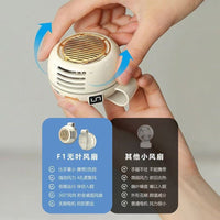 Mini Portable Clip Fan, Rechargeable, Bladeless, 5 Speeds, 90g