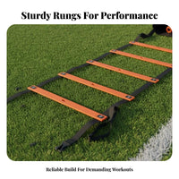 Portable with Carry Bag Agility Ladder Sturdy Soccer Training Ladder Flexible Sports Equipment Tangle-Clear Design for Athletes, Kids, Gym, Outdoor