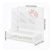 Desk Organizer with Pen Holder and Drawer Compact for Professionals, Students