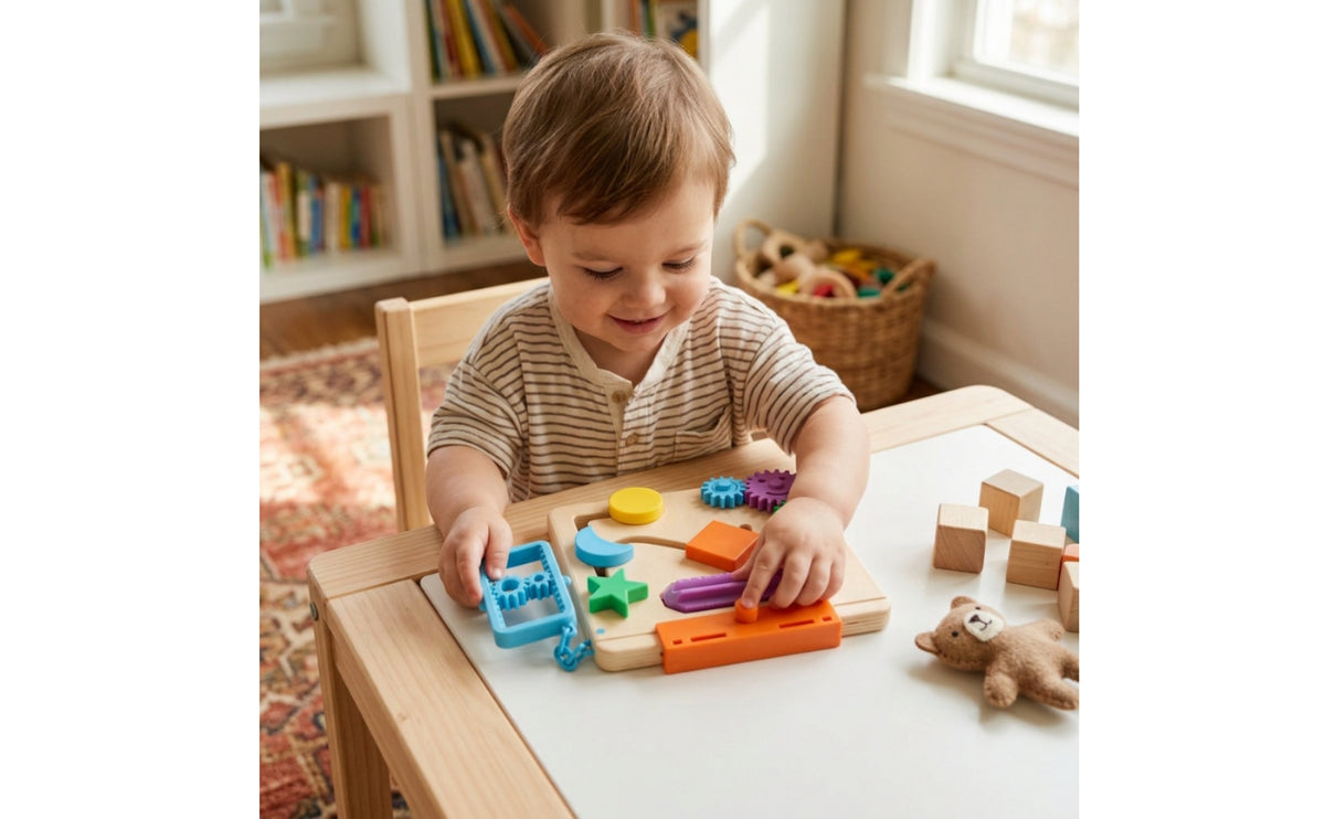 Busy Board Travel Busy Board with Gears Portable Educational Toy for Little Ones, Little Ones