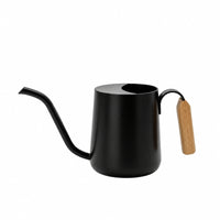 Watering Can with Wooden Handle Minimalist Vessel Compact for Windowsill