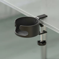 Screw-Tightened Desk Cup Holder with Clamp Adjustable Clamp-on Cup Holder Sturdy Heavy-Duty for Students, Dorm Room