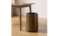 Wood-Grain Trash Can with Lid | Rectangular, Trash Can with Wheels, for Living Room
