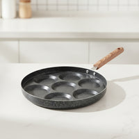 Induction-Compatible Multi-Cavity Pan with Spatula Divided 7-Cup Pancake Griddle Easy to Clean Nonstick Egg Cooker for Families, Kitchen
