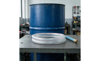 Transparent Oil Drain Hose Flexible Oil Drain Tube with Connector Clear Steel-Wire Hose for DIYers