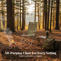 Highspine Camping Chair Lightweight Portable Seat Padded toprest for Beachgoers