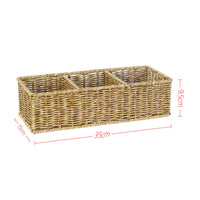 Three-Compartment Basket Divided Desktop Organizer Basket Multi-Function