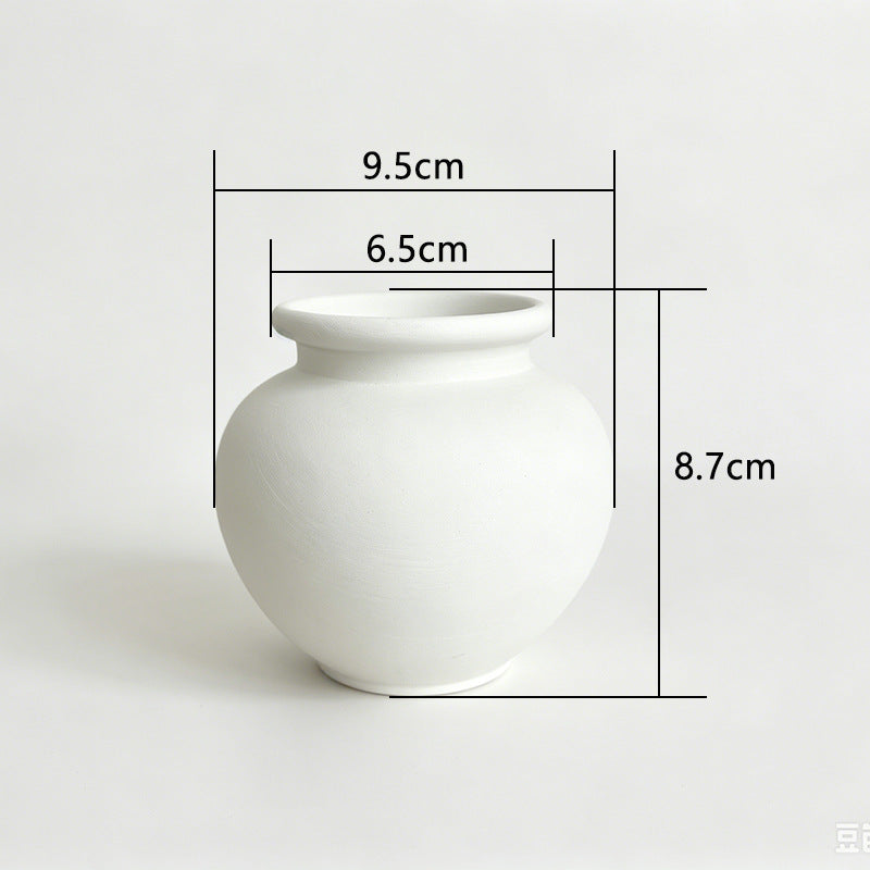 Wht Pottery Round a