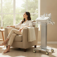 Transparent Beauty Cart with Acrylic Shelf Clear Beauty Cart with Handle Minimalist Rolling Salon Trolley Long-Lasting for Spas