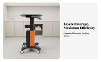 Cosmetic Instrument Trolley 360° Rotating Wheels Cart Esthetician Trolley Cart Sturdy Construction for Hospital