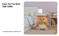 Bear-Shaped Storage Cabinet Multifunctional Bedside Storage Cabinet for Toddlers