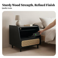 Woven Front End Table small-sized Size accent Storage Table handmade for Entryway