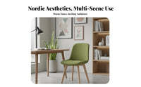Upholstered Four-Legged Chair Nordic Design Dining Seat Ergonomic for Study Room