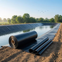 HDPE Geomembrane Pond Liner 6m x 50m, Flexible Waterproof Liner for Water Garden & Aquatic Ponds, Puncture Resistant Containment