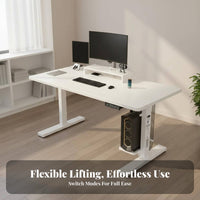 Electric Standing Desk Ergonomic Height Adjustable Desk Sturdy Steel Frame Electric Work Table for Remote Workers, Students, Study Room