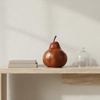 Pear Sculpture Glossy Finish Decorative Pear Sculpture Vintage Look Fruit Figurine for Living Space