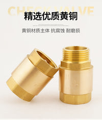 黄铜立式止回阀4分6分1寸内外丝内丝水管防逆流水表单向阀止逆阀