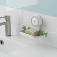 Double Layer Soap Holder Detachable Design Suction Cup Soap Dish Quick Draining