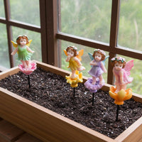 Flower Pot Fairy Decoration Whimsical Design Flower Fairy Figurine Hand Painted