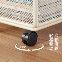 Mobile Under-Desk Storage Cart with Wheels, Large Capacity Book Shelf