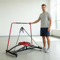 Indoor Ski Simulator Wheeled Carriage Ski Motion Curved Rails Fitness Simulator