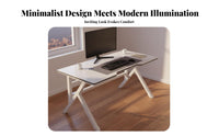Home Office Computer Desk Spacious Desktop Large Work Surface Ergonomic Table Sturdy Steel Frame Suitable for Students Users Bedroom Workspace