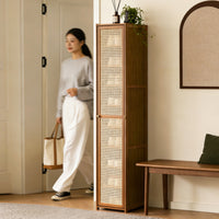 Shoe Organizer with Mesh Door Minimalist Narrow Shoe Organizer Low-Maintenance Furniture for Entryway, Hallway