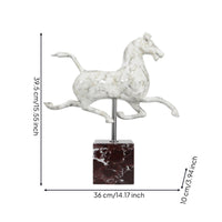 Horse Statue with Base Modern Tabletop Ornament Abstract for Interior Designers