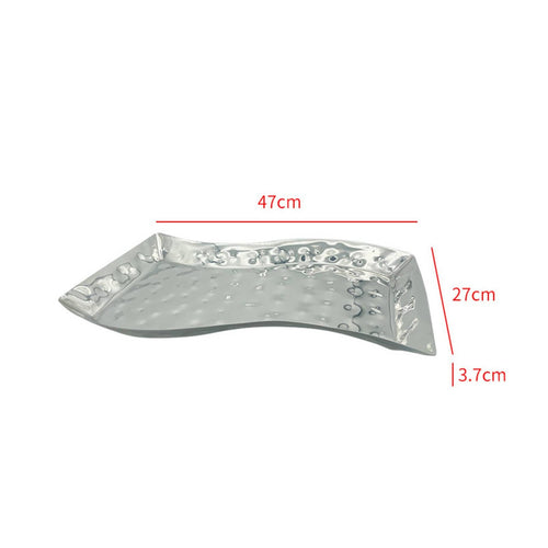 Buffet Sashimi Platter Sturdy Duty Stainless Steel Serving Tray Food-Safe
