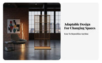 Assemblyunrestricted assembly-readystanding Lattice separater Japanese design assembly-readystanding separater Panel Movable Standing Screen Minimalist Design for Homeowners, Office Workers, Students, Entryway, Studio Apartment, Bedroom, Workspace