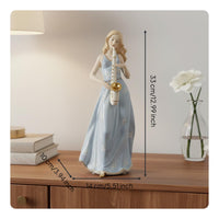 Ceramic Lady Statue Artistic Lady Figurine Collectible for Shelf