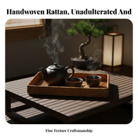 Woven Utensil holder Multi-Compartment Cutlery Holder Natural decorative and aesthetic