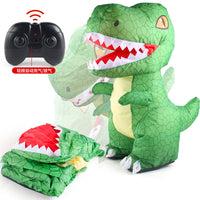 Remote Control Inflatable Dinosaur Toy with Music, One-Key Auto Inflation