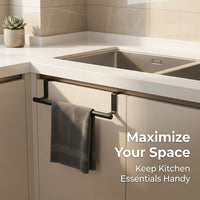 Waterproof Stainless Steel Paper Towel Holder for Kitchen and Small Spaces, Retractable Wall Mounted with Hanging Hook