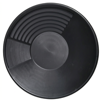 Gold Sifting Classifier Tray, Lightweight Gold Prospecting Pan, Gold Washing Pan #variant:Black