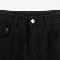 Women Jeans with Elastic Waist for Easy Pull-On, Straight Leg Stretch Denim Trousers for Casual Wear, Comfortable with Waistband
