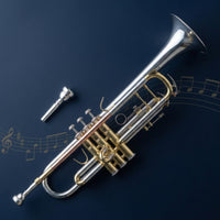 Trumpet Set Three-Voice Trumpet with Hard Case Tarnish-Resistant Brass Instrument for Performances