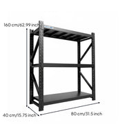 Multi-Layer Storage Rack Construction Heavy Duty Steel Shelf Easy Assembly Heavy Duty Metal Shelving for Balcony, Warehouse, Basement