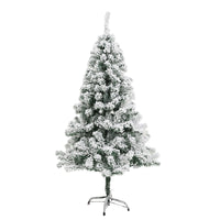 Flocked Christmas Tree with Iron Foot for Scene Decoration